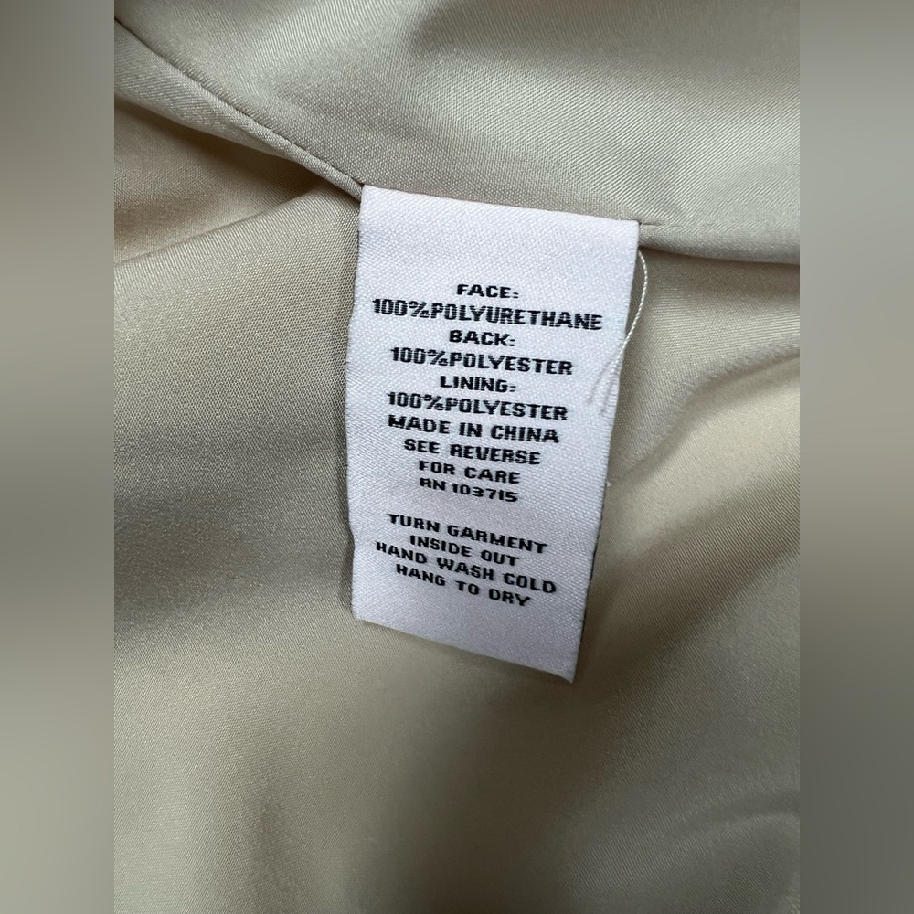 NWT Nanette Lepore Cream Faux Leather Women’s Jacket/ Blazer Size 12 - Picture 6 of 10